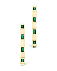 Sterling Forever Silver Asher Flat Polished Hoops