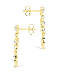 Sterling Forever Silver Adrian Cz Waterfall Statement Studs