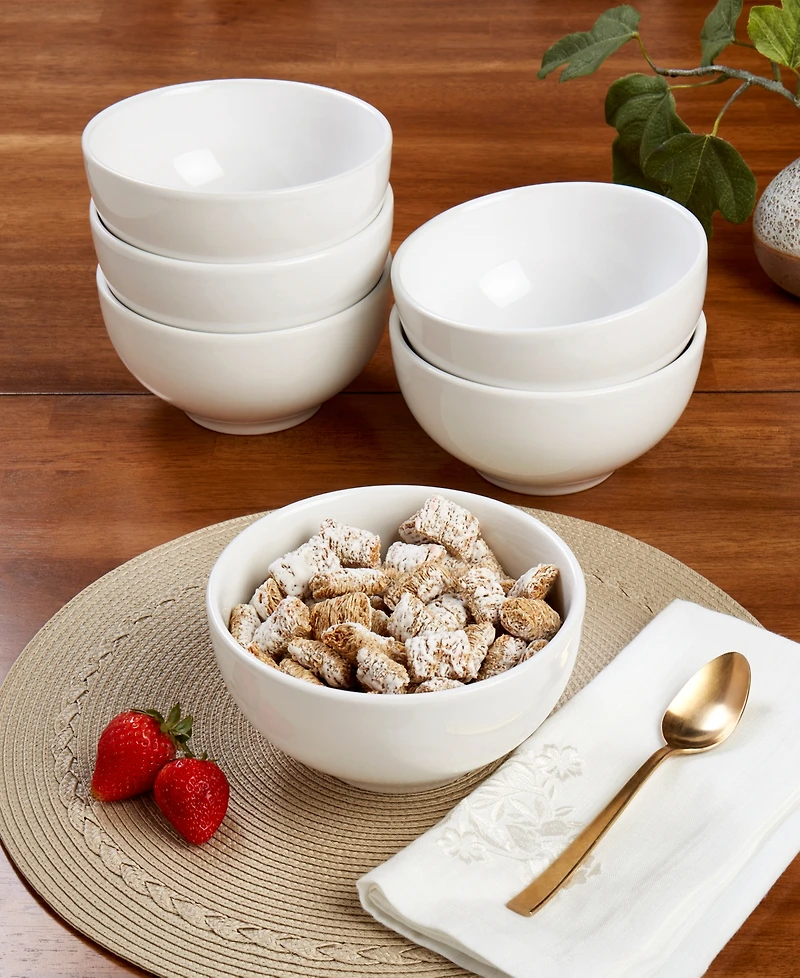 Tabletops Gallery Chic Cereal Bowls, Set of 6, Service For 6