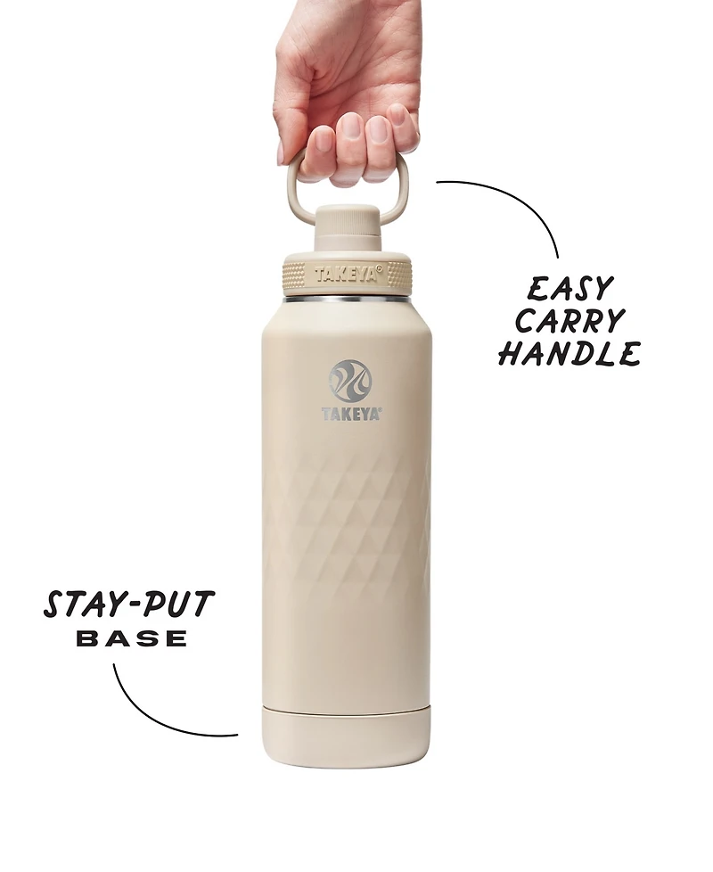 Takeya Sport oz. Triple-Insulated Water Bottle with Spout Lid