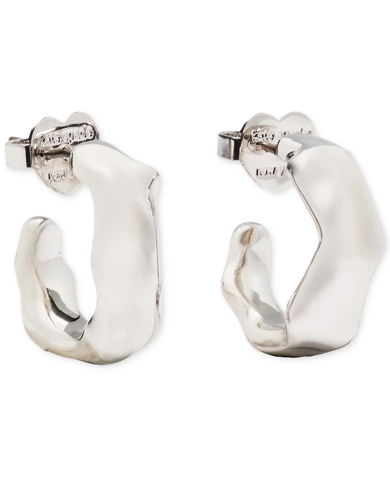 kate spade new york Silver-Tone Molten Hoop Earrings