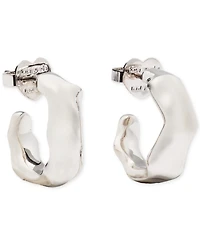 kate spade new york Silver-Tone Molten Hoop Earrings