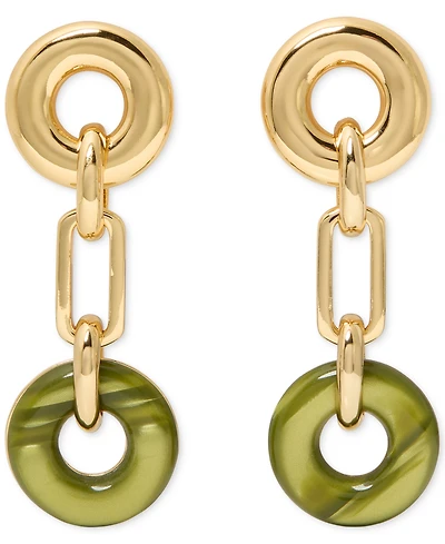 kate spade new york Cubic Zirconia Interlock Linear Drop Earrings