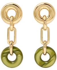 kate spade new york Cubic Zirconia Interlock Linear Drop Earrings