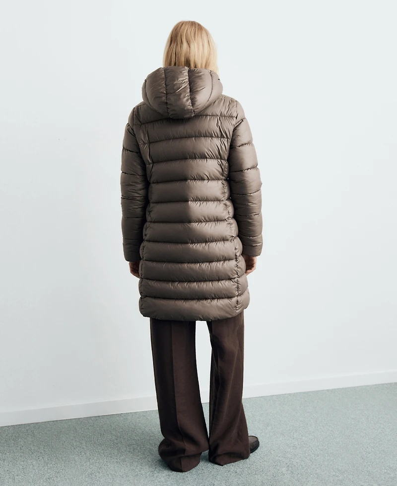 Mango Women's Hood Quilted Coat