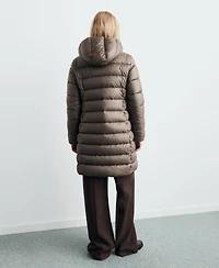 Mango Women's Hood Quilted Coat