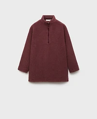 Mango Women's Fleece Zip Sweatshirt