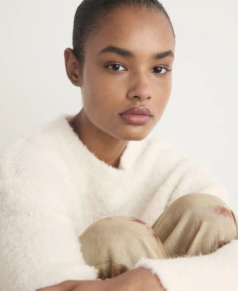 Mango Women's Boucle-Effect Pajama Sweater