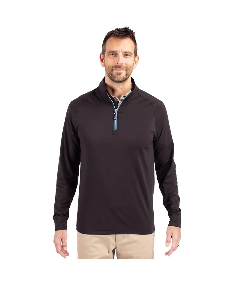Cutter & Buck Men's Adapt Eco Knit Stretch Recycled Quarter Zip Pullover
