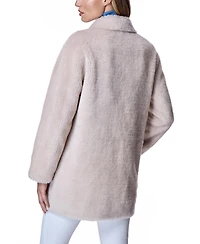 Julia & Stella by Maximilian Women's Lamb's Wool Pea Coat