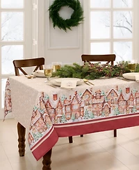 Elrene Gingerbread Bliss Printed Rectangle Tablecloth, 120" x 60"