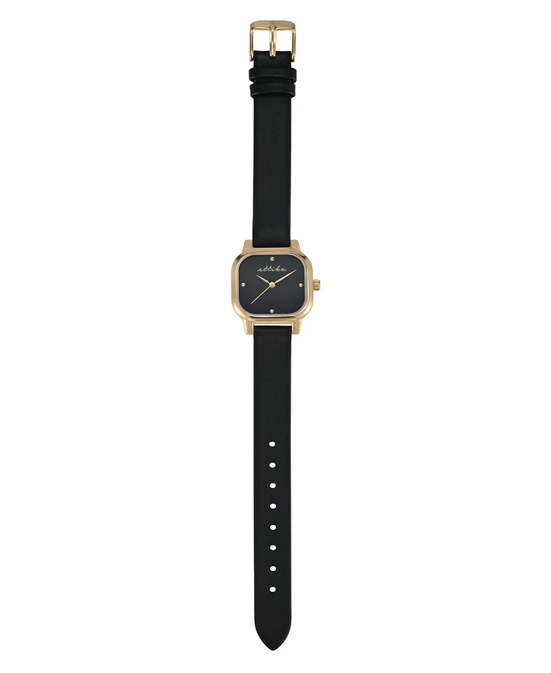 Ettika Classic Square Gold Plated Leather Watch