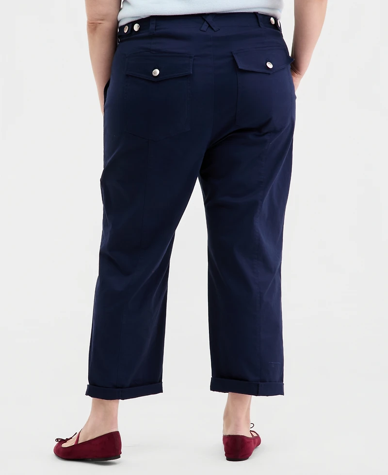 On 34th Trendy Plus Utility Pocket Ankle Pants, Macy's Exclusive