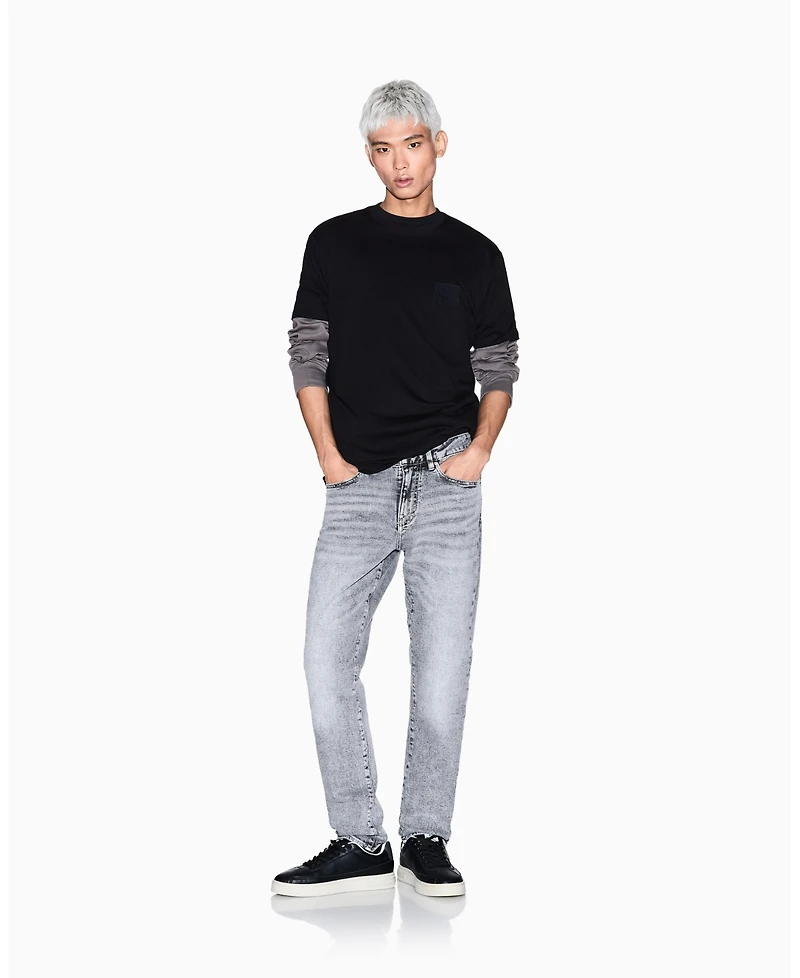 A|X Armani Exchange Men's Grid Box Top Chest T-Shirt