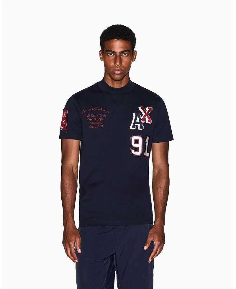 A|X Armani Exchange Men's Multi Badge Logo T-Shirt