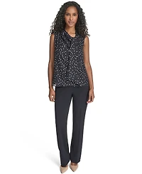 Calvin Klein Women's Textured Tie Neck Top