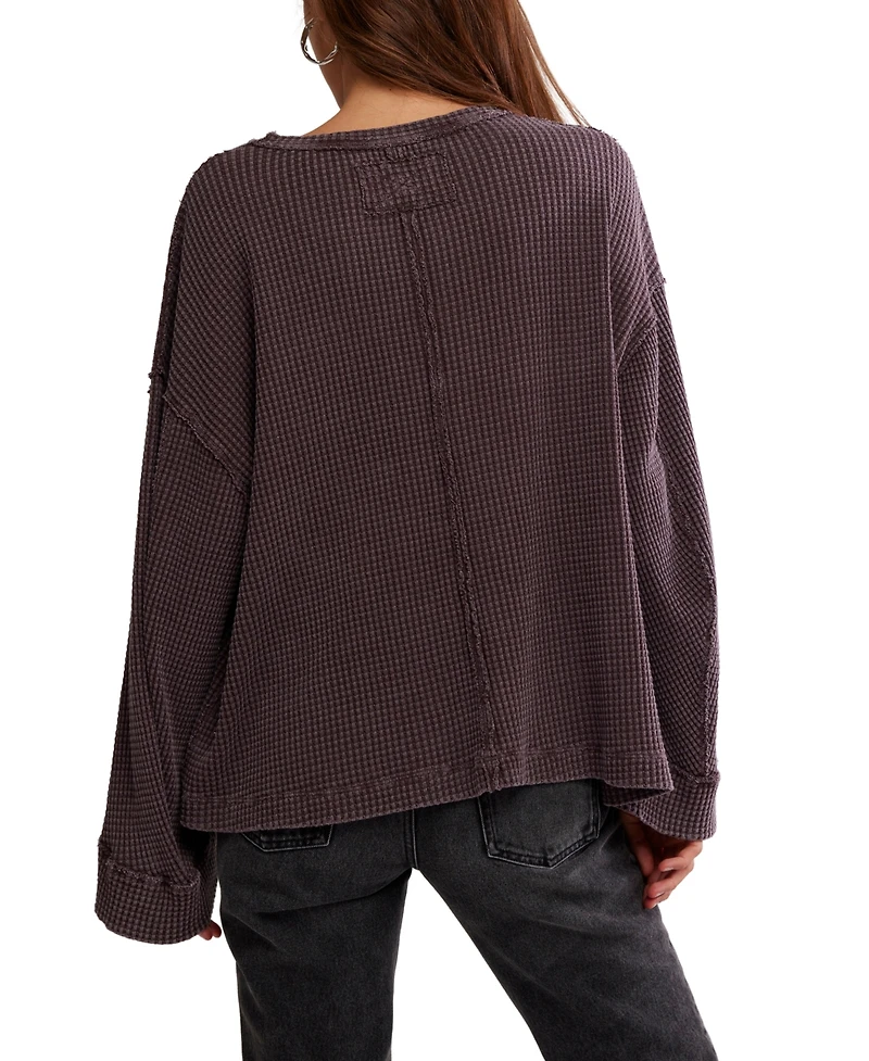 Free People Women's Dawson Pocket Oversized Pull-On Top