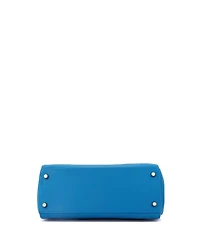 Pre-Owned Hermes Kelly 28 Handbag Blue Evercolor with Gold Hardware