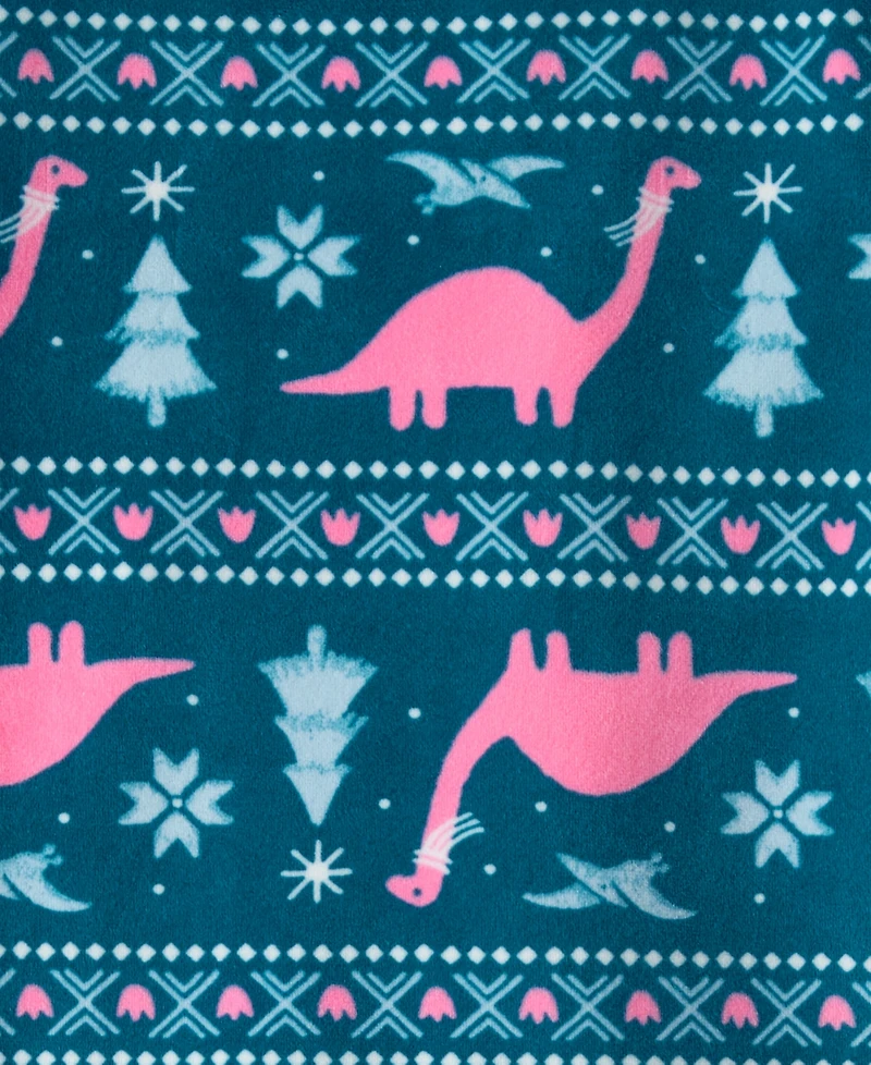 Carter's Girls Toddler 2T-5T 2-Piece Dinosaur Print Snug Fit Long-Sleeve Top and Pants Pajama Set