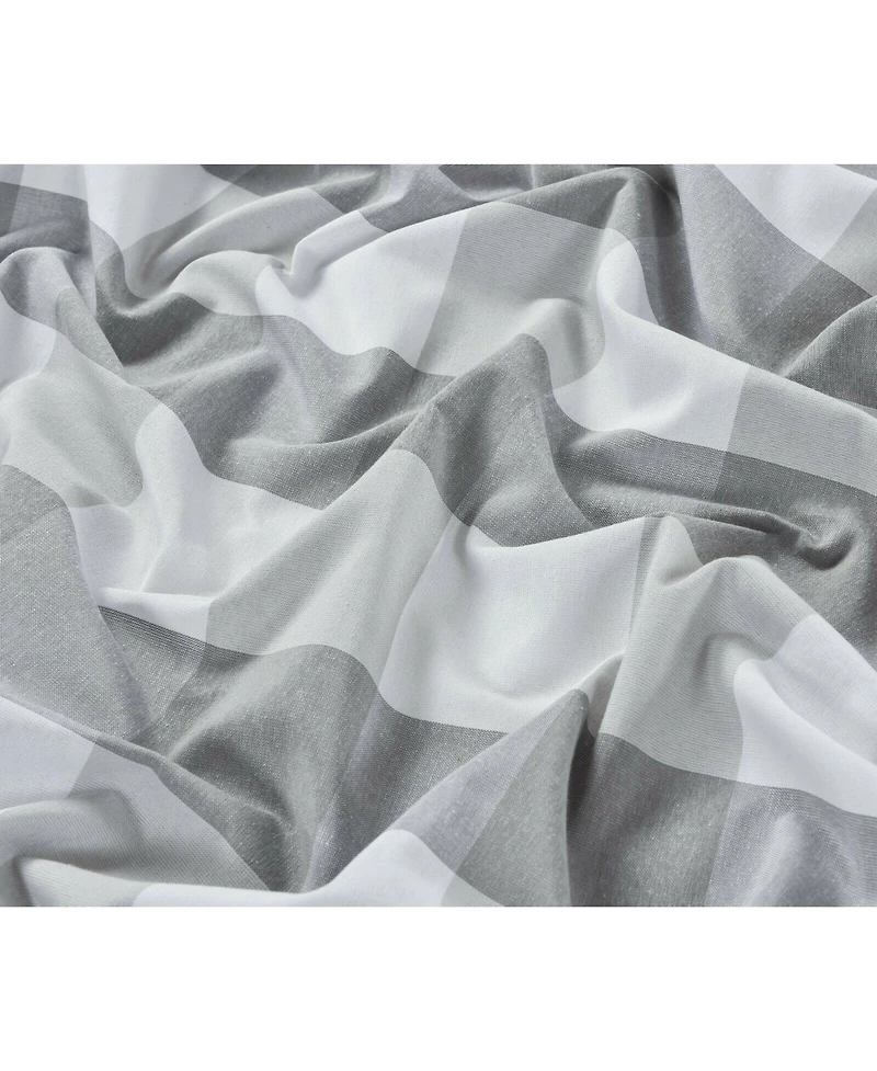 Kate Aurora Country Farmhouse Living Classic Buffalo Plaid Checkered Single Grommet Top Window Curtain Panel - 54 in. W x 84 L, Burgundy