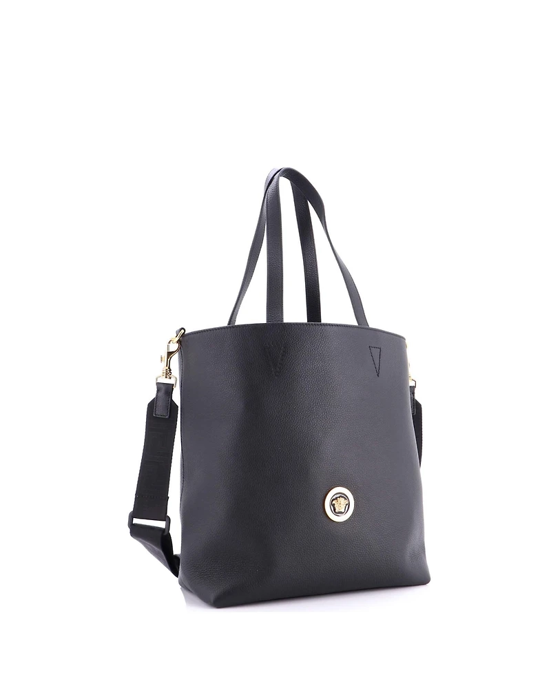 Pre-Owned Versace Tall La Medusa Convertible Shopper Tote Bag Leather Leather