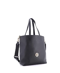 Pre-Owned Versace Tall La Medusa Convertible Shopper Tote Bag Leather Leather