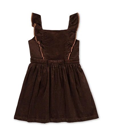 Hope & Henry Little and Big Girls' Organic Corduroy Ruffle Jumper