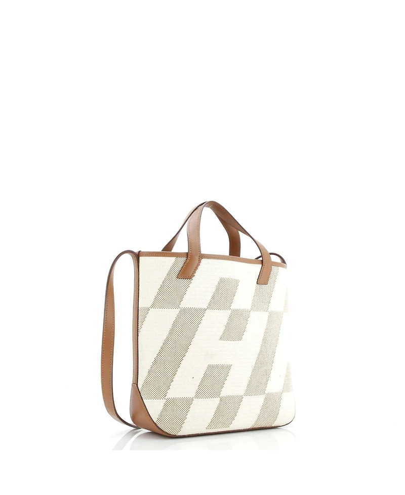 Pre-Owned Hermes 27 Cabas H en Biais Tote Canvas with Leather