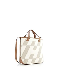 Pre-Owned Hermes 27 Cabas H en Biais Tote Canvas with Leather