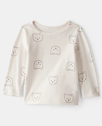 Carter's Baby Boys 2-Piece Bear Long-Sleeve T-Shirt and Overall Set