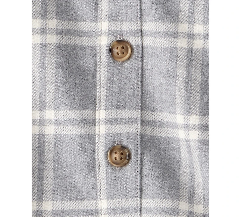 Carter's Baby Boys 3-Piece Plaid Long-Sleeve Shacket, T-Shirt and Pants Set