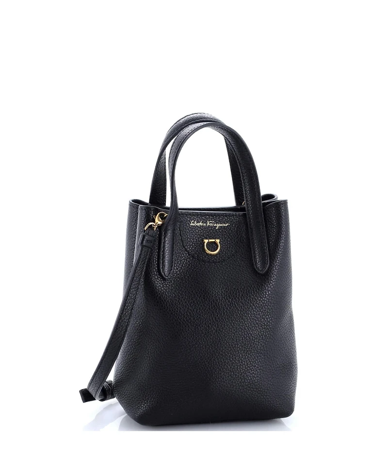 Pre-Owned Salvatore Ferragamo Mini Gancini Tote Leather