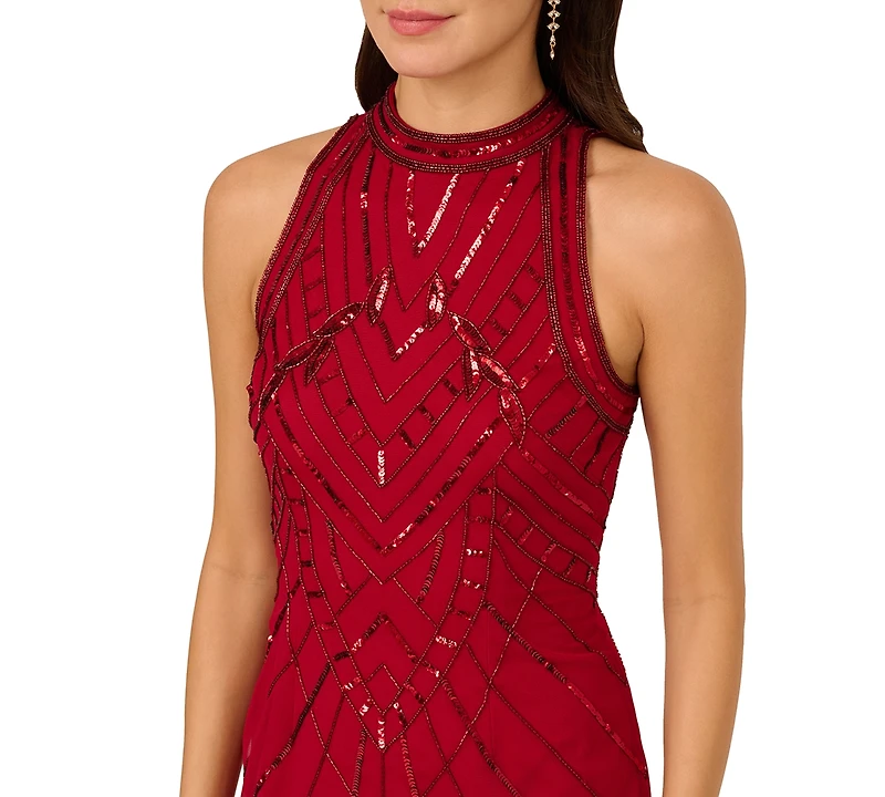 Adrianna Papell Women's Beaded Sleeveless Dress