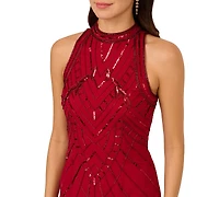Adrianna Papell Women's Beaded Sleeveless Dress