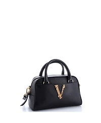 Pre-Owned Versace Virtus Bowling Bag Leather