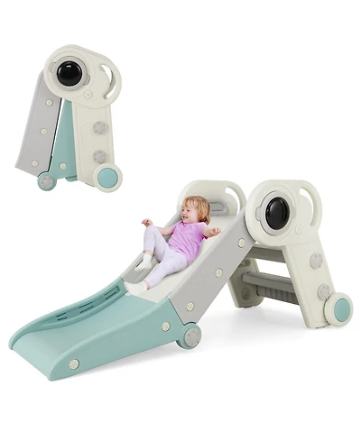 Gymax Folding Freestanding Toddler Slide for Toddlers Age 18+ Months w/ Climber Indoor