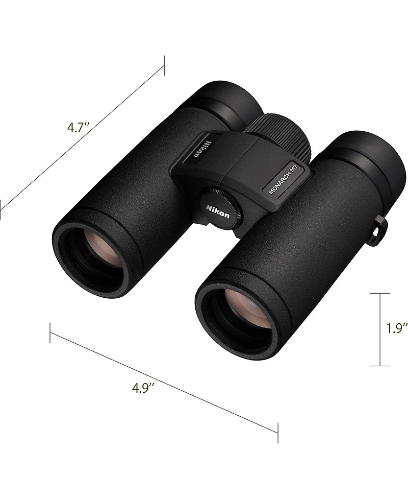 Nikon 10x30 Monarch M7 Waterproof Roof Prism Binocular with 6.7 Degree Angle of View, Black