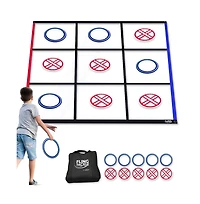 Fling Tac Toe (9ft x 9ft) Giant Tic Tac Toe Game Outdoor | Weatherproof Giant Outdoor Games for Adults and Family