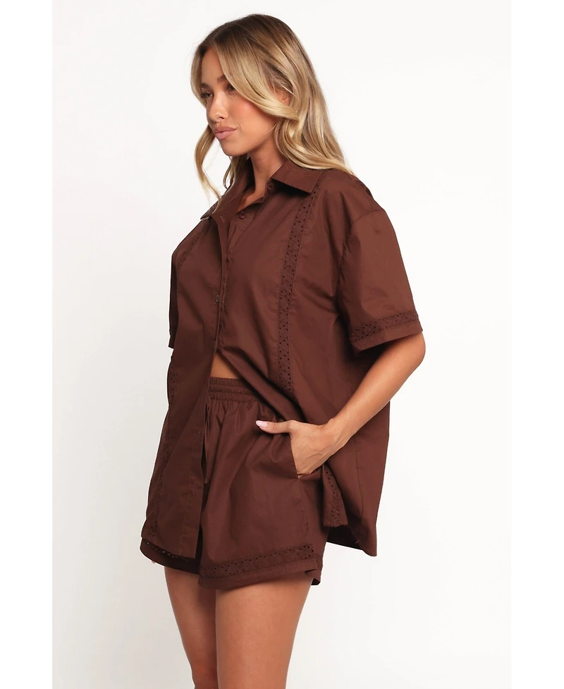 Petal and Pup Women's Austin Short - Chocolate