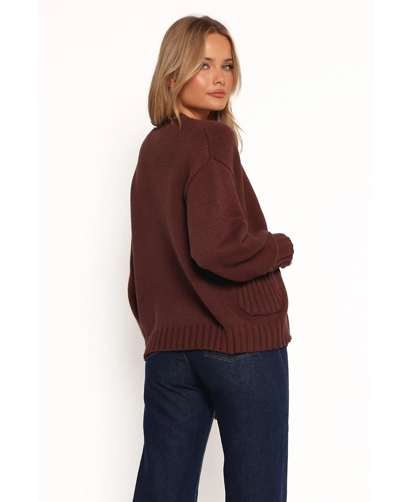 Petal and Pup Eden Button Front Cardigan - Brown