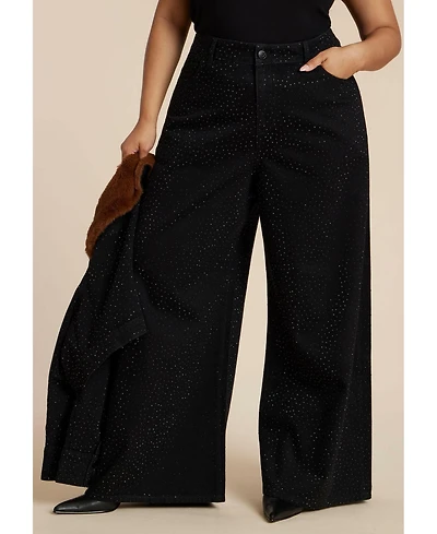 Eloquii Women's Embellished Rhinestone Jeans