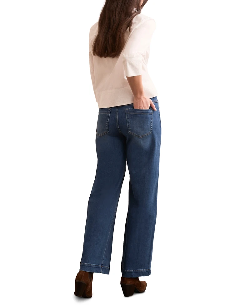 Tribal Women's Audrey Boundless Stretch Denim Pull-On Flare Jeans