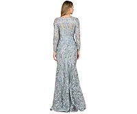 Lara Women's Mermaid, Long Sleeve Gown