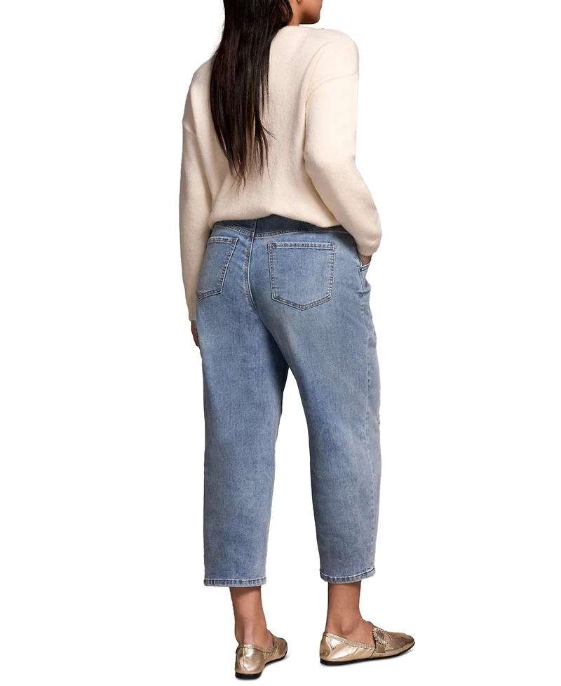 Tribal Women's Audrey Distressed Barrel Stretch Jeans