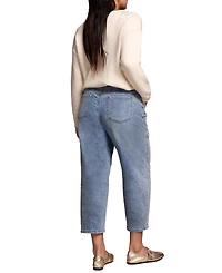 Tribal Women's Audrey Distressed Barrel Stretch Jeans