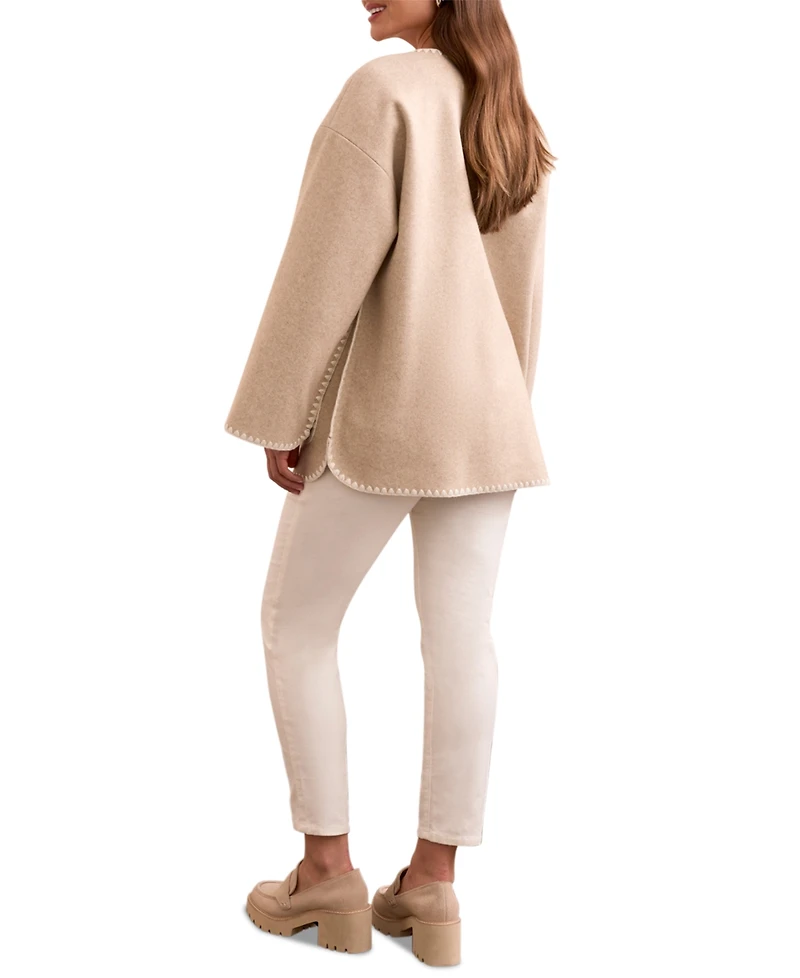 Tribal Women's Boat Neck Coat Jacket