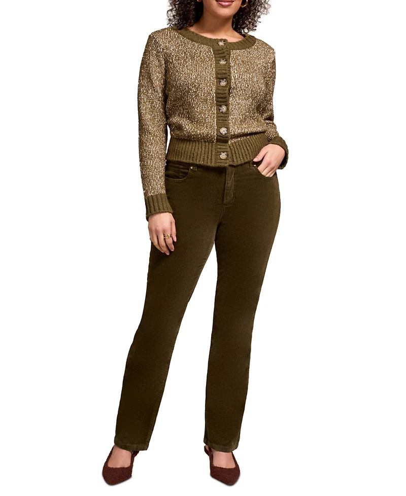 Tribal Women's Straight Leg Stretch Cordoroy Pants