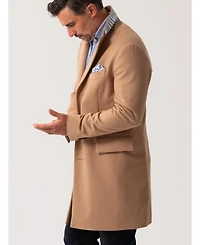 Koy Clothing Men's Herringbone Wool/Cashmere Overcoat