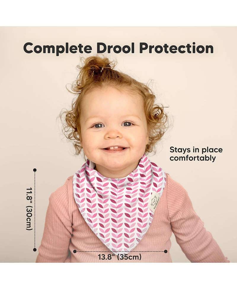 KeaBabies 8pk Baby Bandana Bibs, Baby Drool Bibs for Baby Girl, Boy, Baby Bibs for Infant, Newborn