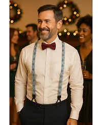 Trafalgar Men's Clarence The Classy Snowflake Silk Button End Brace
